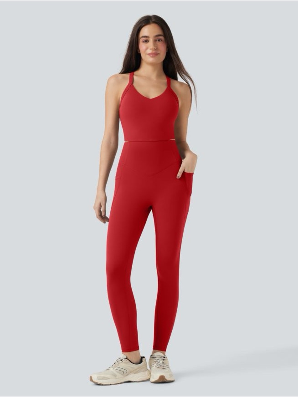 Halara UltraSculpt™ Tummy Control Training Jumpsuit with Pockets-Easy Edition